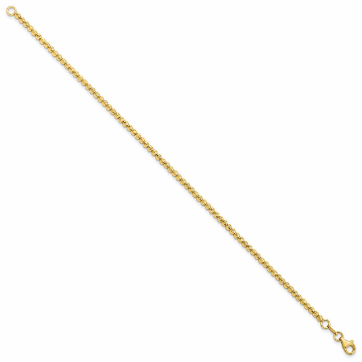 14k Yellow Gold D.C Beaded Bracelet
