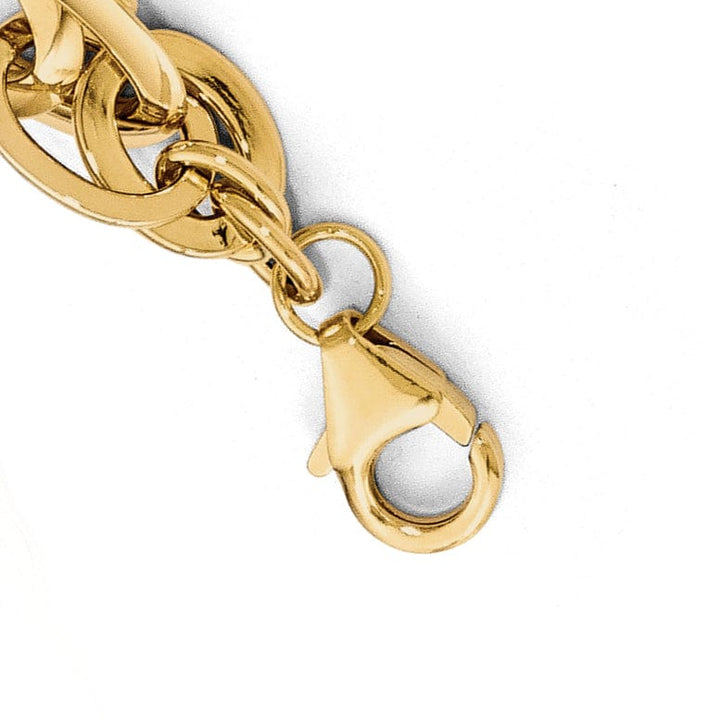 14k Yellow Gold Polished Fancy Link Bracelet