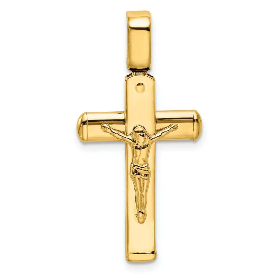 Leslies 14k Yellow Gold Polish Crucifix Pendant