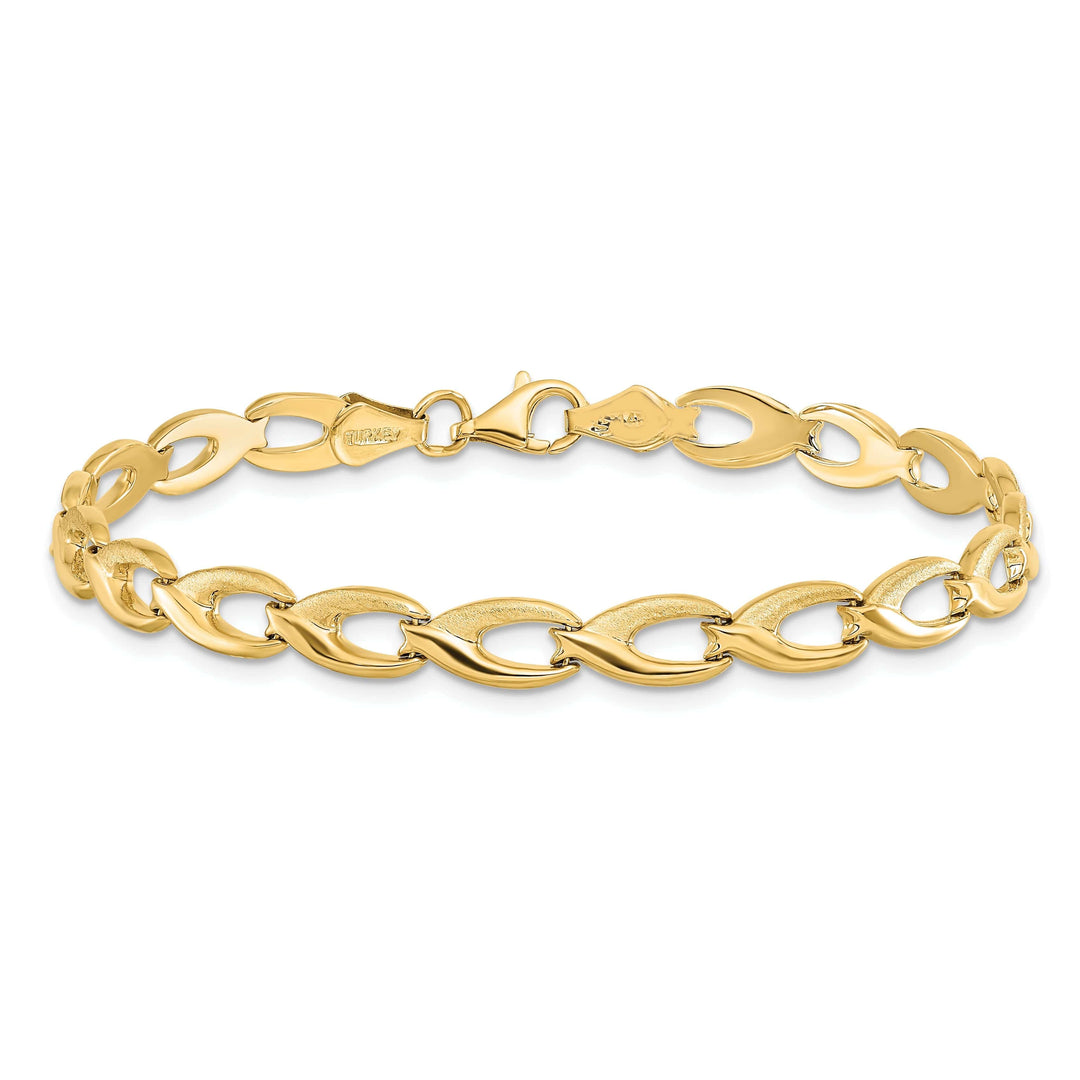 14k Yellow Gold Fancy Link Bracelet