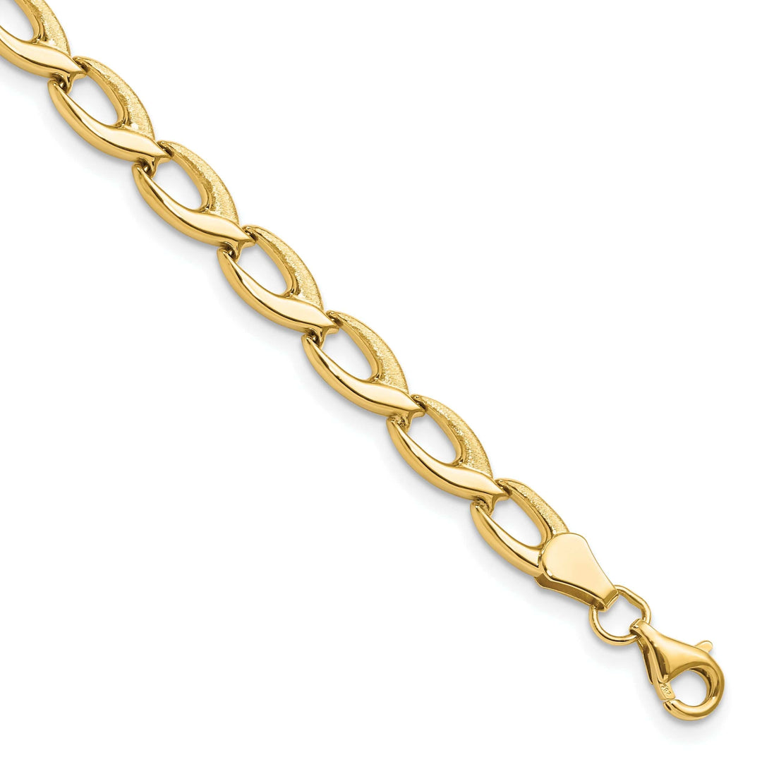 14k Yellow Gold Fancy Link Bracelet