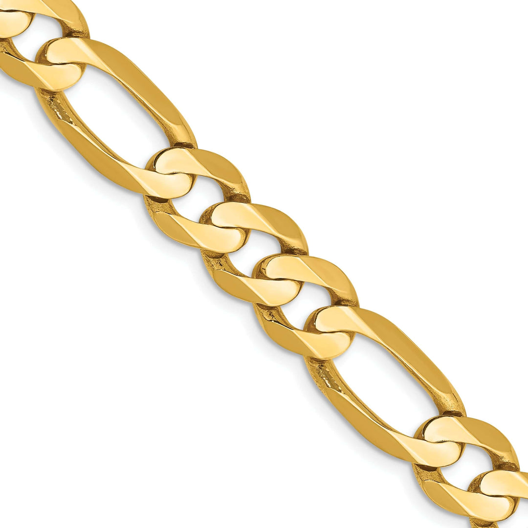 14k Yellow Gold 8.75m Concave Open Figaro Chain
