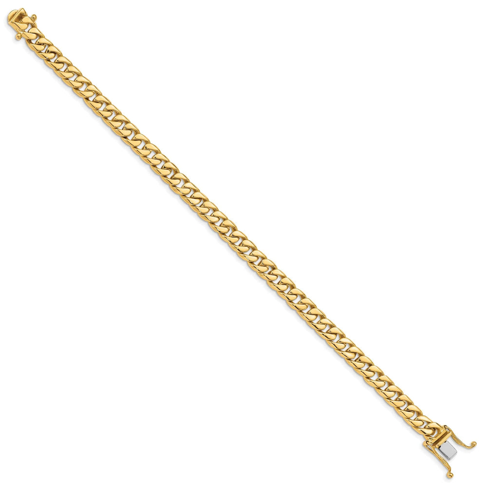 14k Yellow Gold 6.80mm Flat Beveled Curb Chain