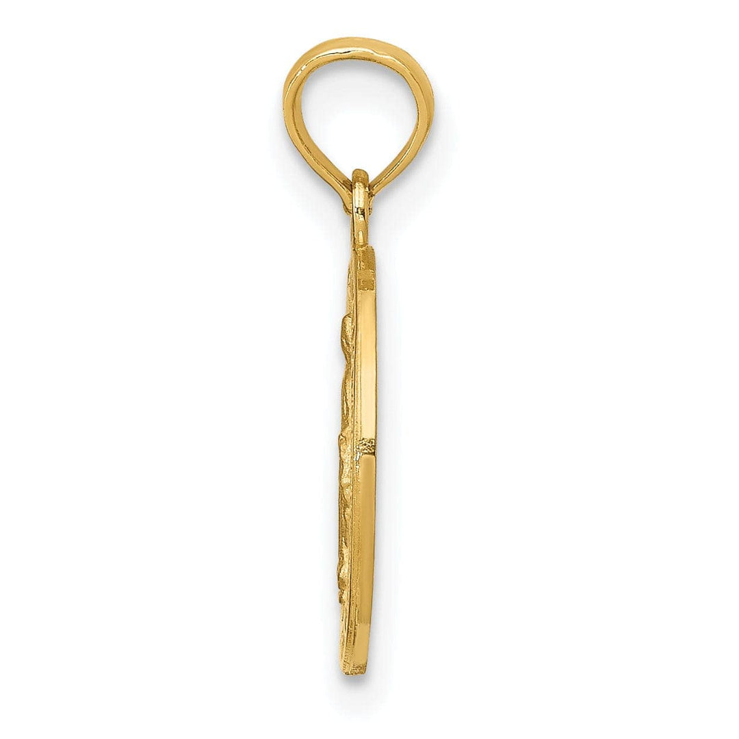 14k Yellow Gold Miraculous Medal Pendant
