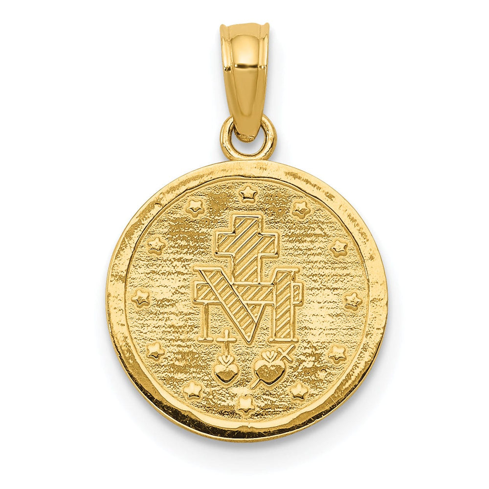14k Yellow Gold Miraculous Medal Pendant
