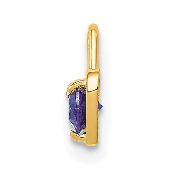 14k Yellow Gold June Birthstone Heart Charm