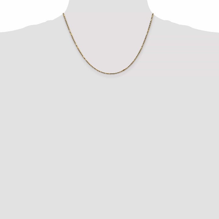 14k Yellow Gold 2.00mm D.C Milano Rope Chain