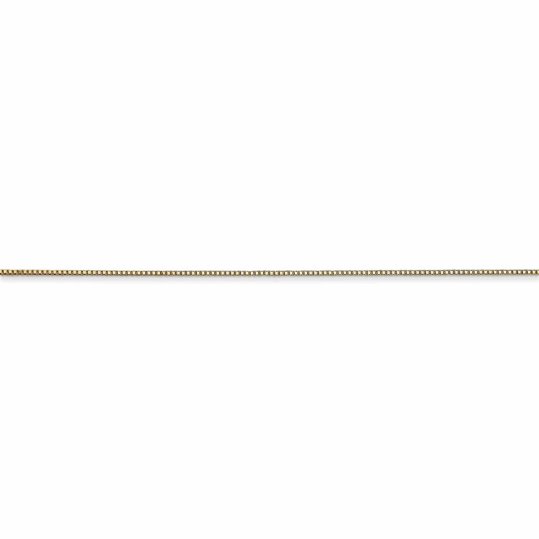 14k Yellow Gold 0.50mm Polish Solid Box Chain