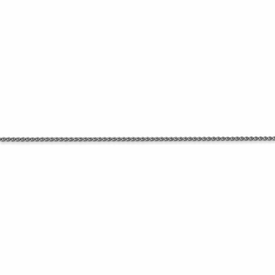 14k White Gold 0.80mm Diamond Cut Spiga Chain