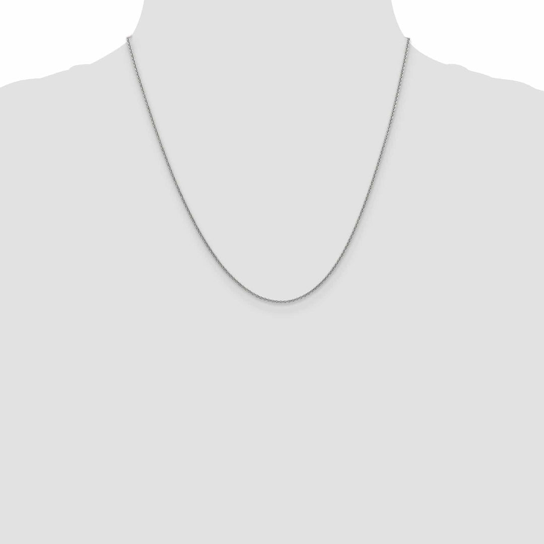 14k White Gold 1.5mm Solid Polish Cable Chain
