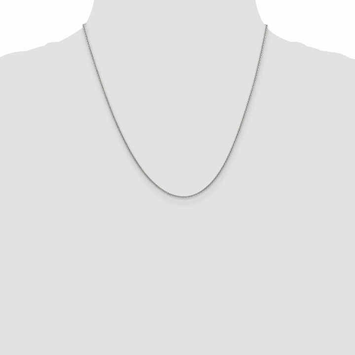 14k White Gold 1.5mm Solid Polish Cable Chain