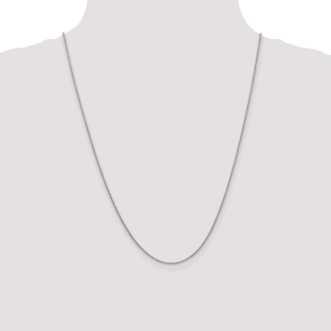14k White Gold 1.5mm Solid Polish Cable Chain