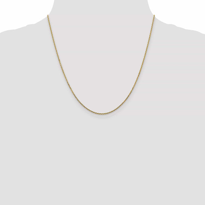 14k Yellow Gold 1.30mm Solid D.C Cable Chain