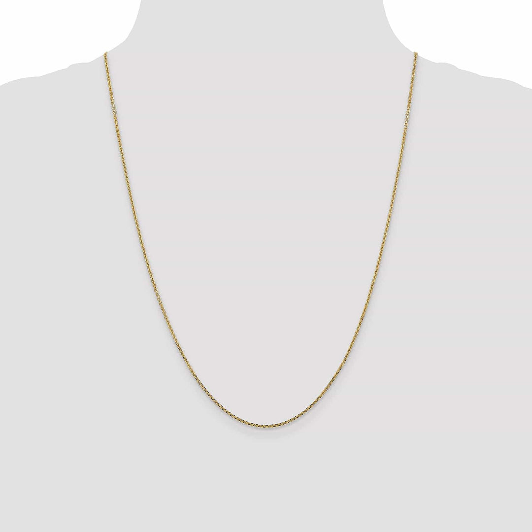 14k Yellow Gold 1.30mm Solid D.C Cable Chain
