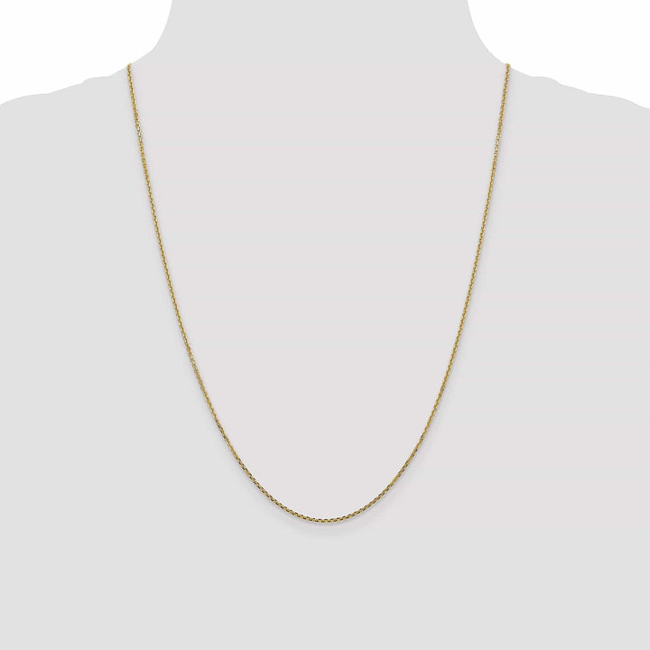 14k Yellow Gold 1.30mm Solid D.C Cable Chain