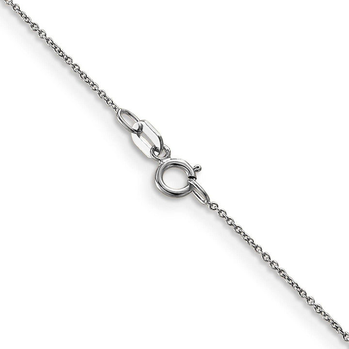 14k White Gold .60mm Solid Polished Cable Chain