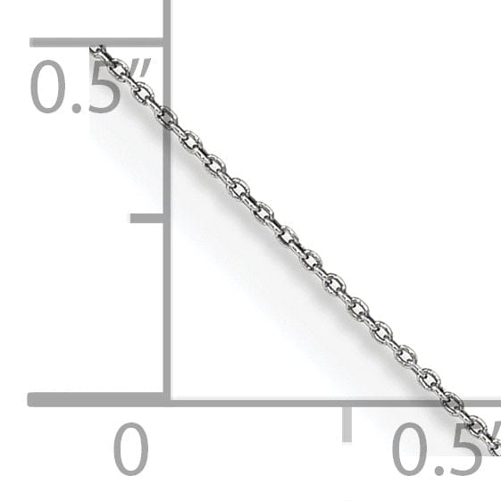 14k White Gold .60mm Solid Polished Cable Chain