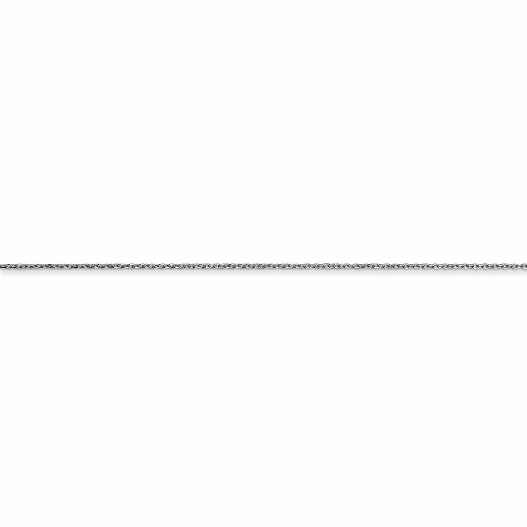 14k White Gold 0.50mm Solid D.C Cable Chain