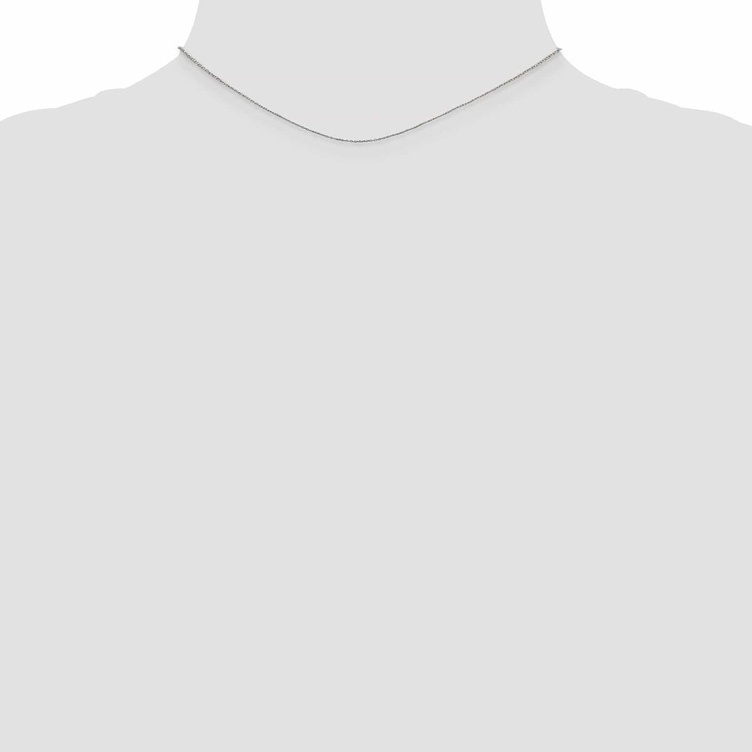 14k White Gold 0.50mm Solid D.C Cable Chain