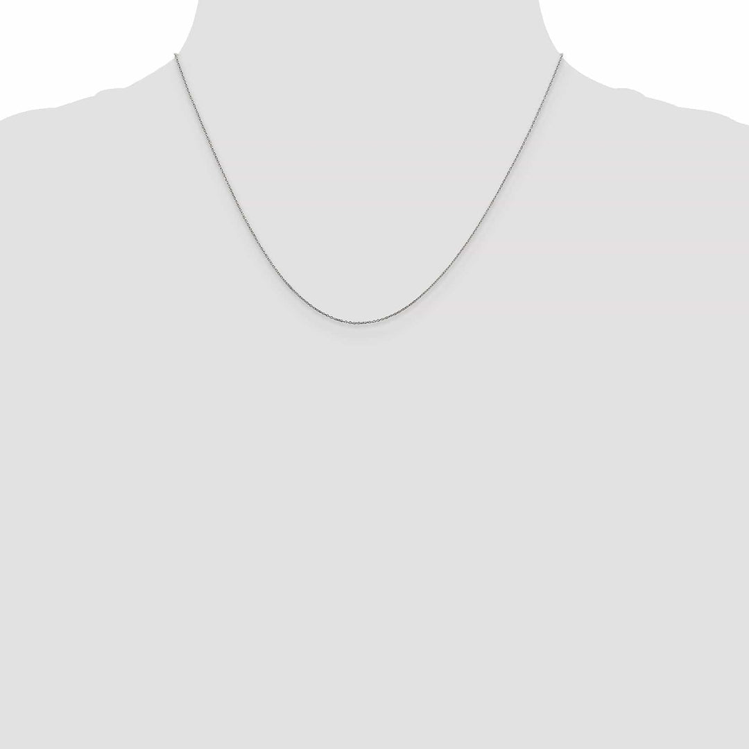 14k White Gold 0.50mm Solid D.C Cable Chain
