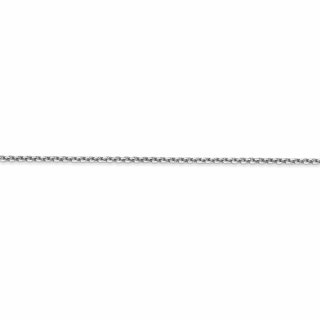 14k White Gold 1.30mm Solid D.C Cable Chain