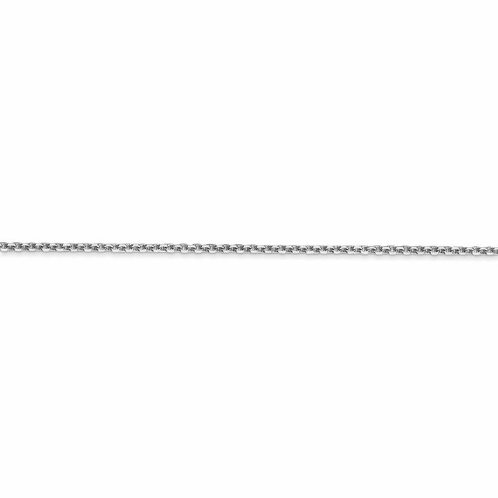 14k White Gold 1.30mm Solid D.C Cable Chain