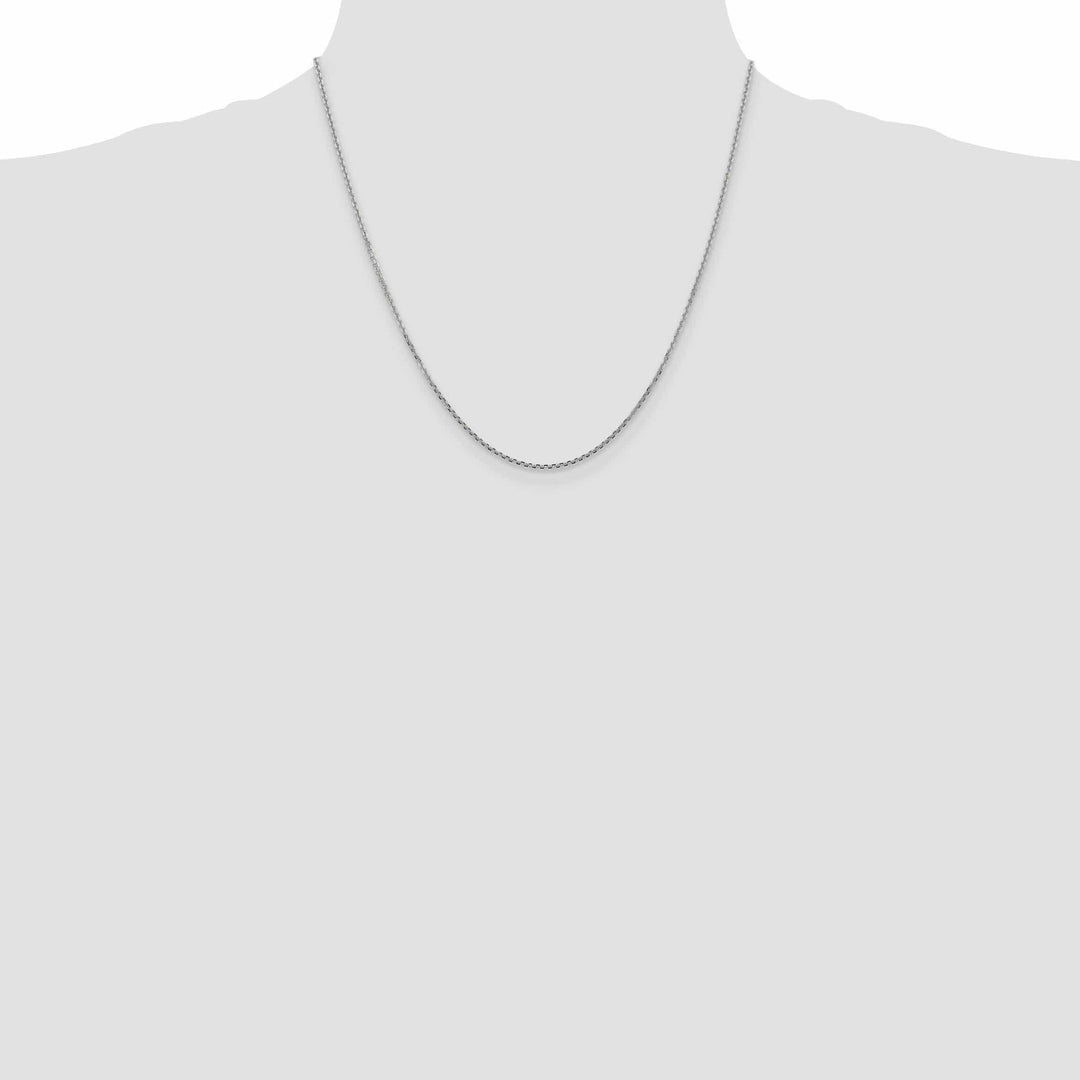 14k White Gold 1.30mm Solid D.C Cable Chain