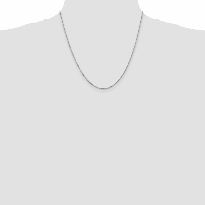 14k White Gold 1.30mm Solid D.C Cable Chain