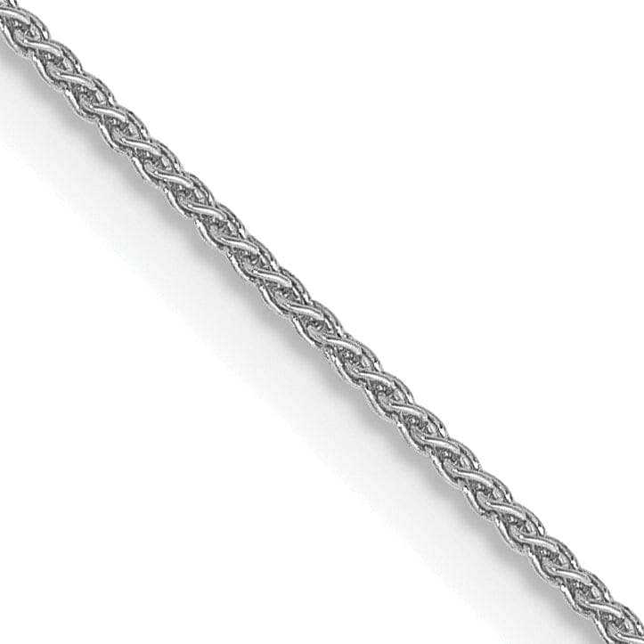 14k White Gold 0.80mm Spiga Pendant Chain