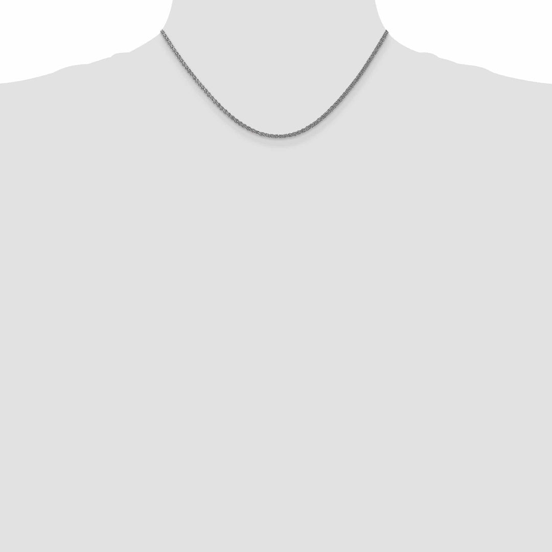 14k White Gold 1.00mm Solid Spiga Chain