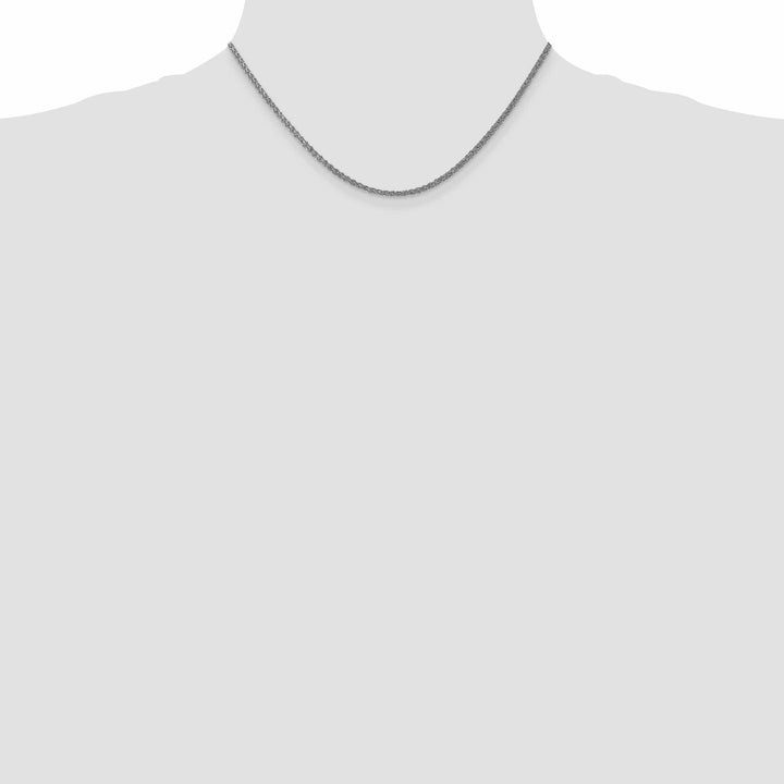 14k White Gold 1.00mm Solid Spiga Chain