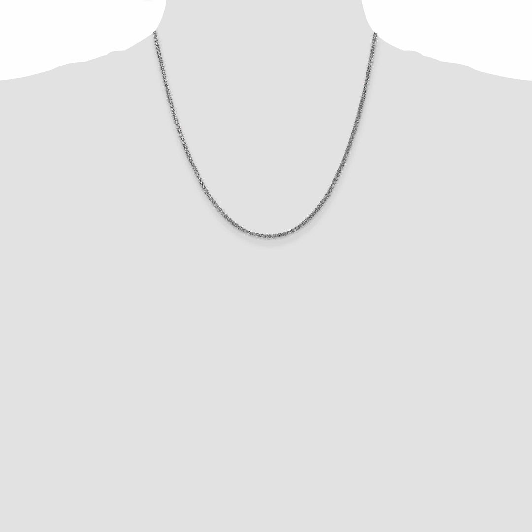 14k White Gold 1.00mm Solid Spiga Chain
