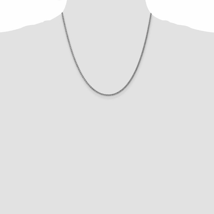 14k White Gold 1.00mm Solid Spiga Chain