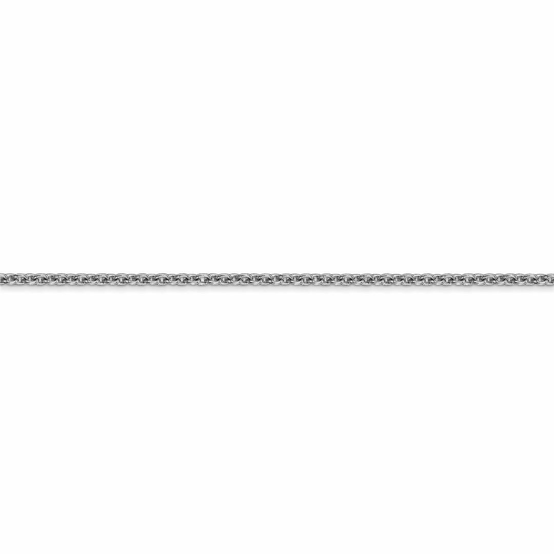 14k White Gold 1.90mm Solid Polish Cable Chain