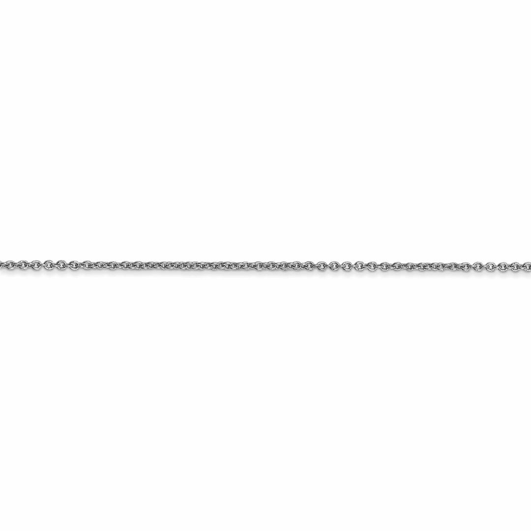 14k White Gold 0.70mm Round Link Cable Chain