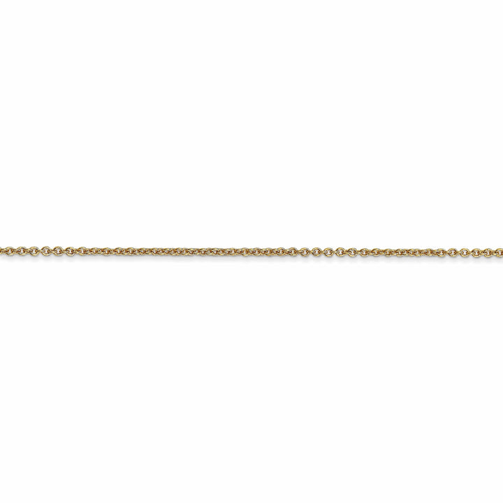 14k Yellow Gold 0.70mm Round Link Cable Chain