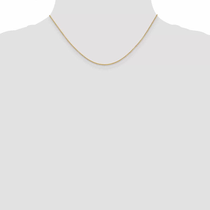 14k Yellow Gold 0.70mm Round Link Cable Chain