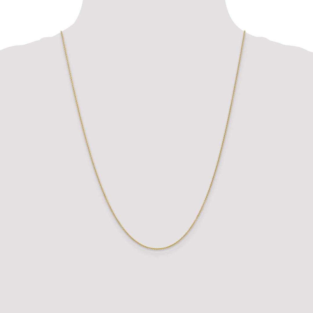14k Yellow Gold 0.70mm Round Link Cable Chain