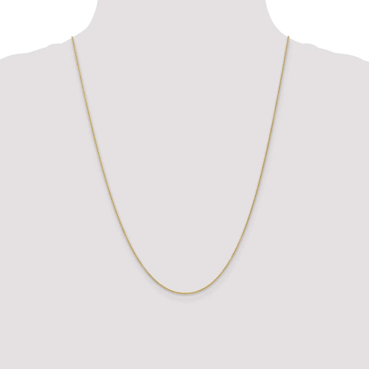 14k Yellow Gold 0.70mm Round Link Cable Chain