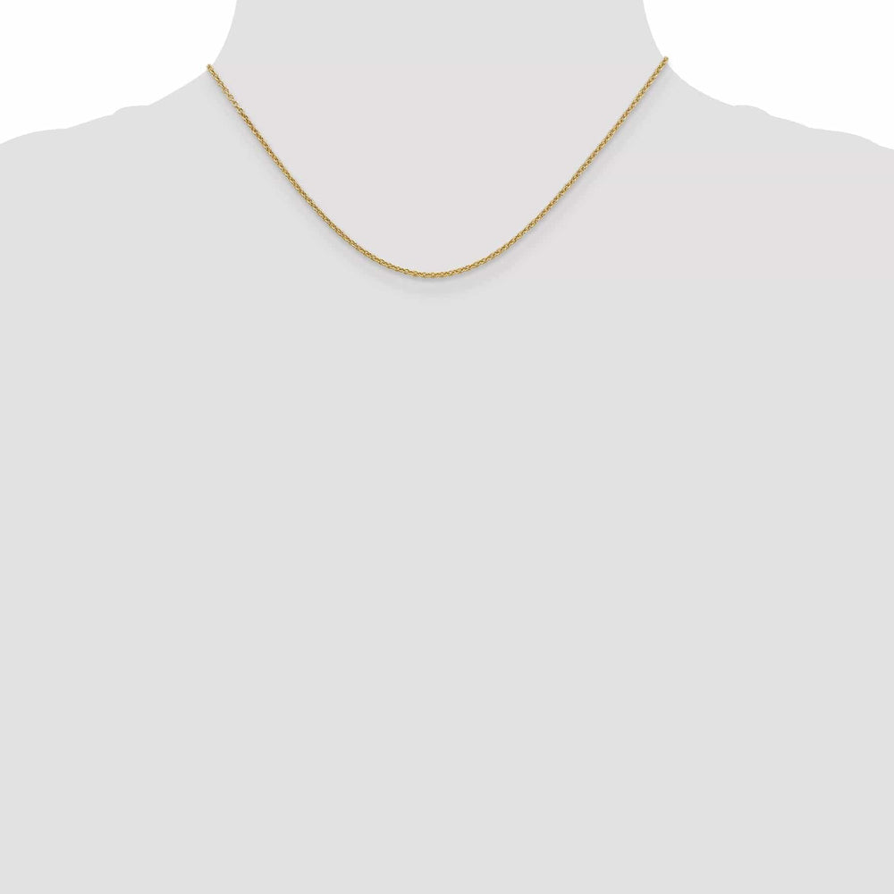 14k Yellow Gold 1.60mm Round Link Cable Chain