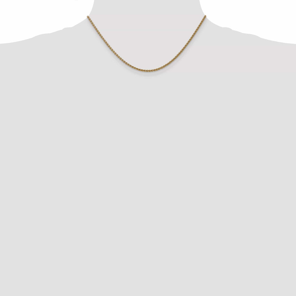 14k Yellow Gold 1.10mm Solid Polish Spiga Chain