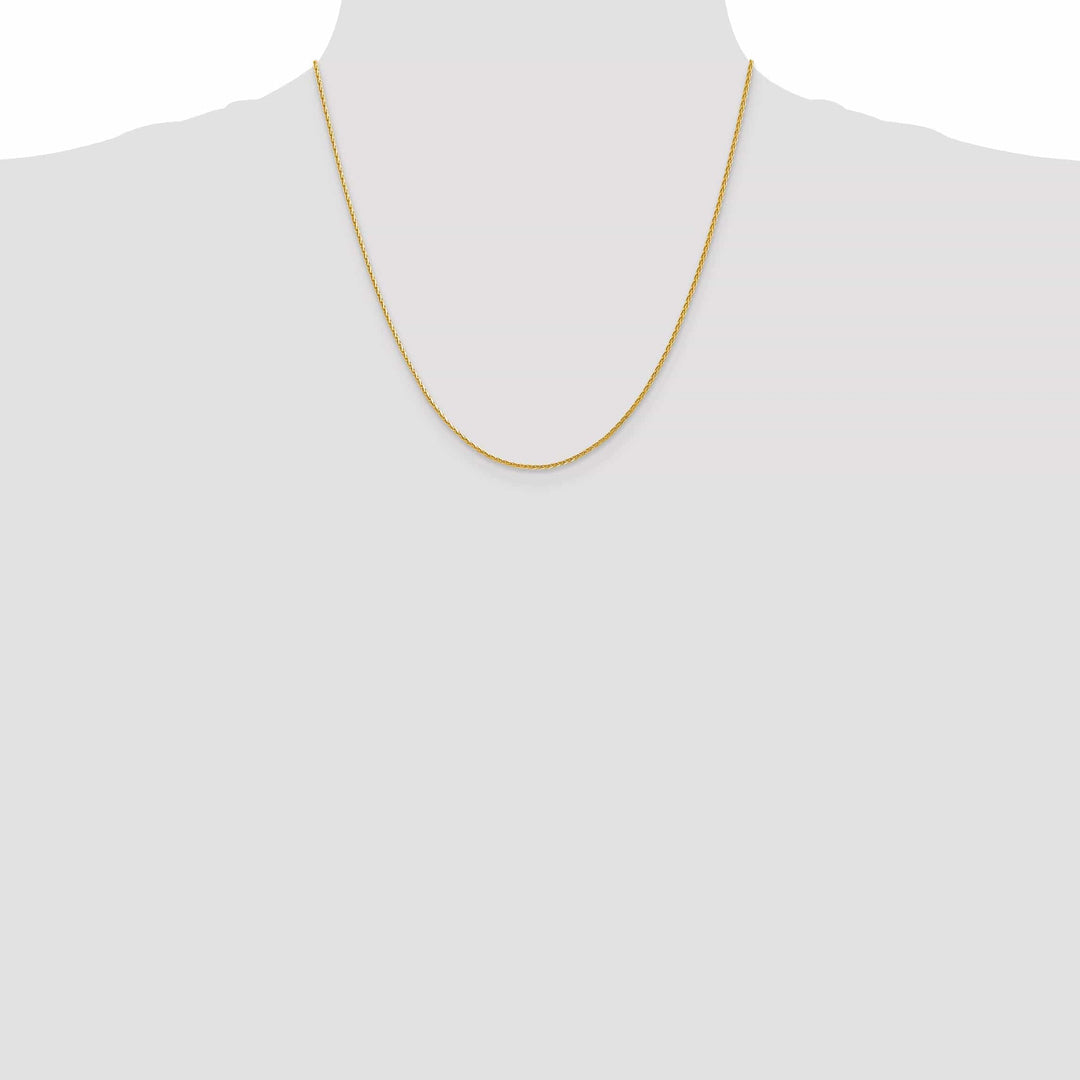 14k Yellow Gold 1.50mm Solid D.C Wheat Chain