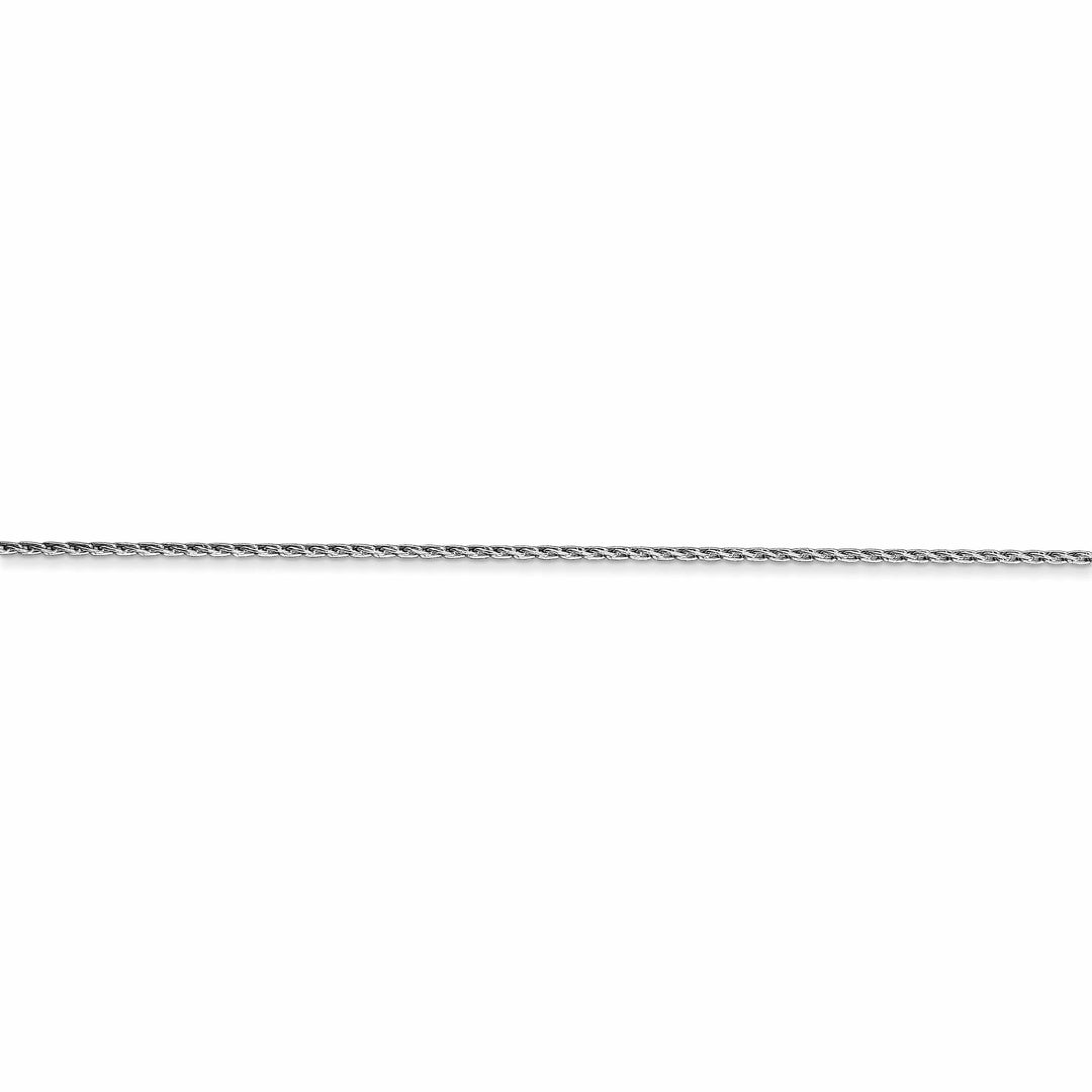 14K White Gold .80m Round Parisian Wheat Chain