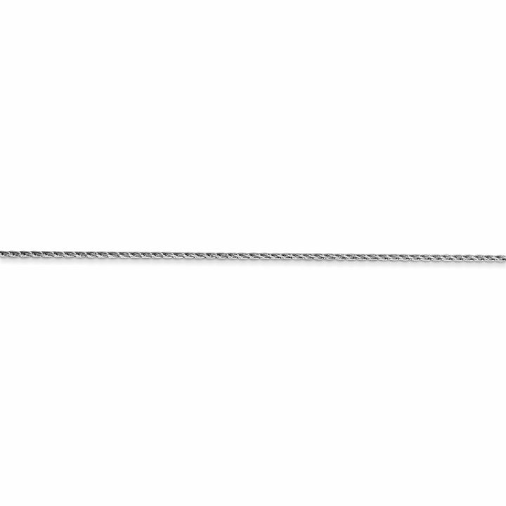 14K White Gold .80m Round Parisian Wheat Chain