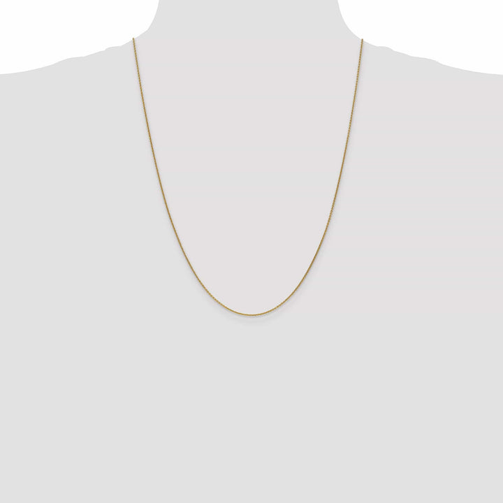 14k Yellow Gold 1.00mm Solid Polish Cable Chain