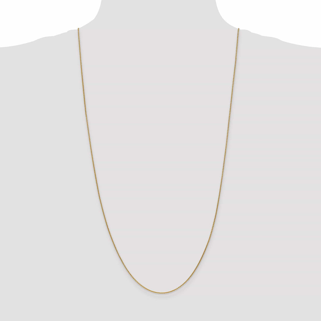 14k Yellow Gold 1.00mm Solid Polish Cable Chain