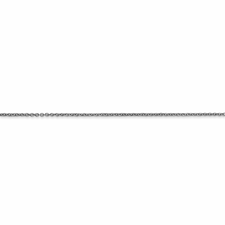 14k White Gold 0.80mm Solid Polish Cable Chain