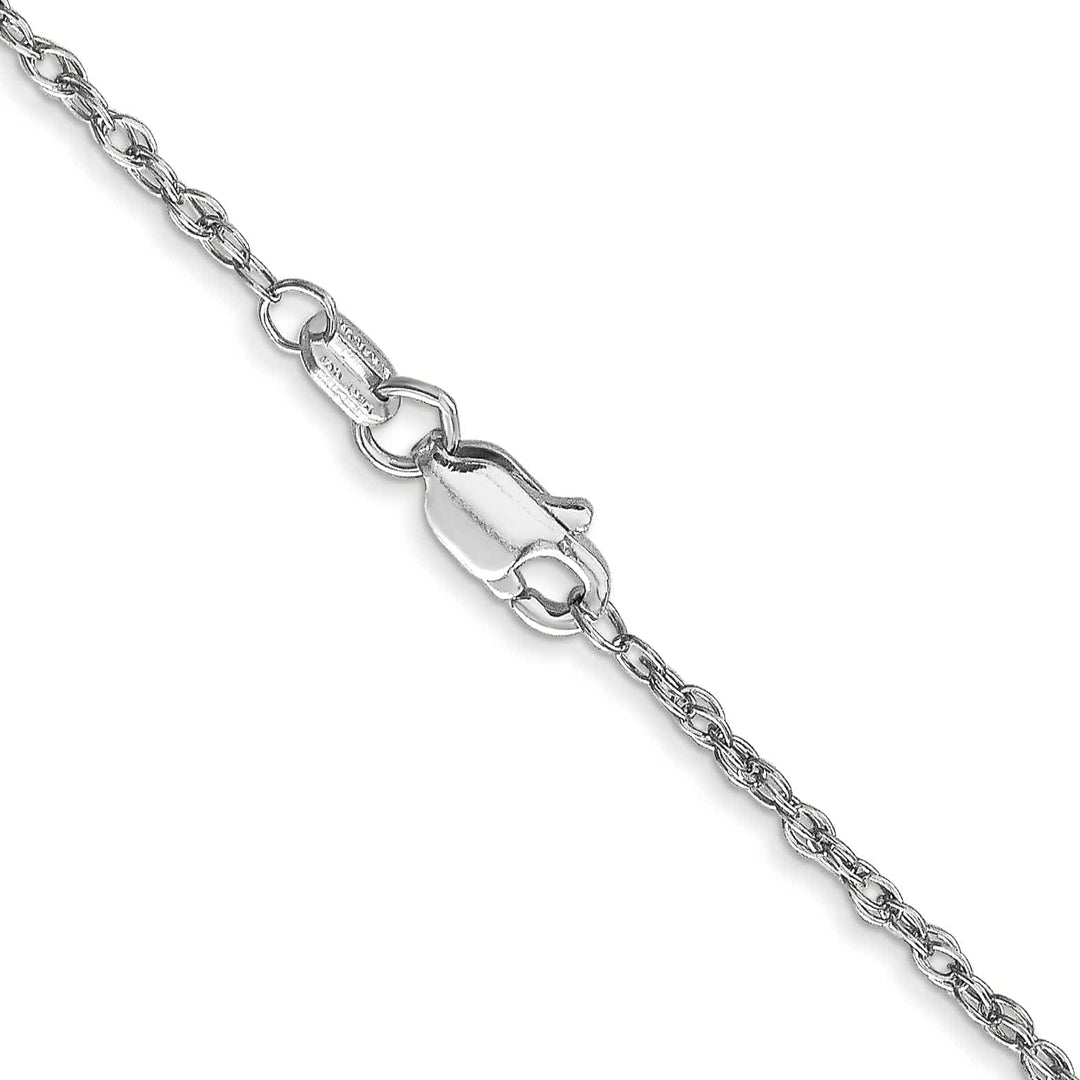 14k White Gold 1.30mm Heavy-Baby Rope Chain
