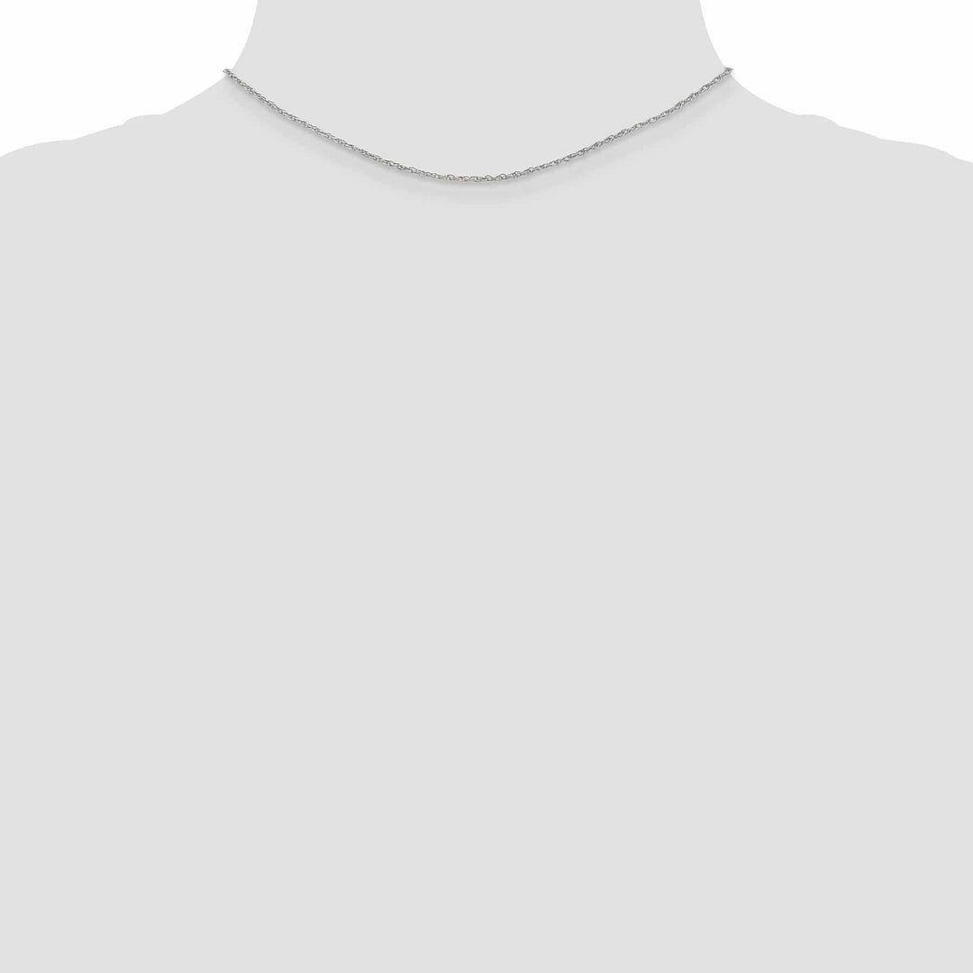 14k White Gold 1.30mm Heavy-Baby Rope Chain