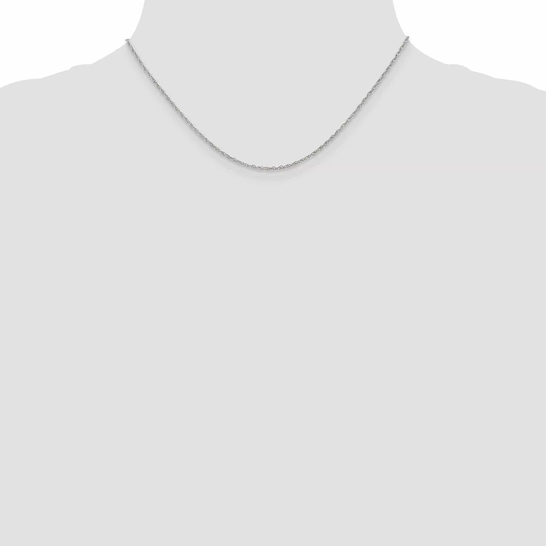 14k White Gold 1.30mm Heavy-Baby Rope Chain